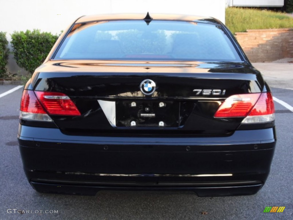2007 7 Series 750i Sedan - Black Sapphire Metallic / Black photo #46