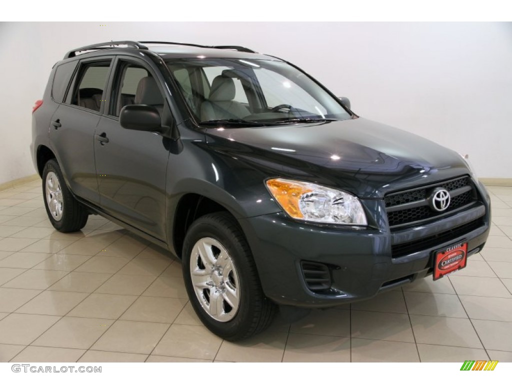 2010 RAV4 I4 4WD - Black Forest Pearl / Ash Gray photo #1