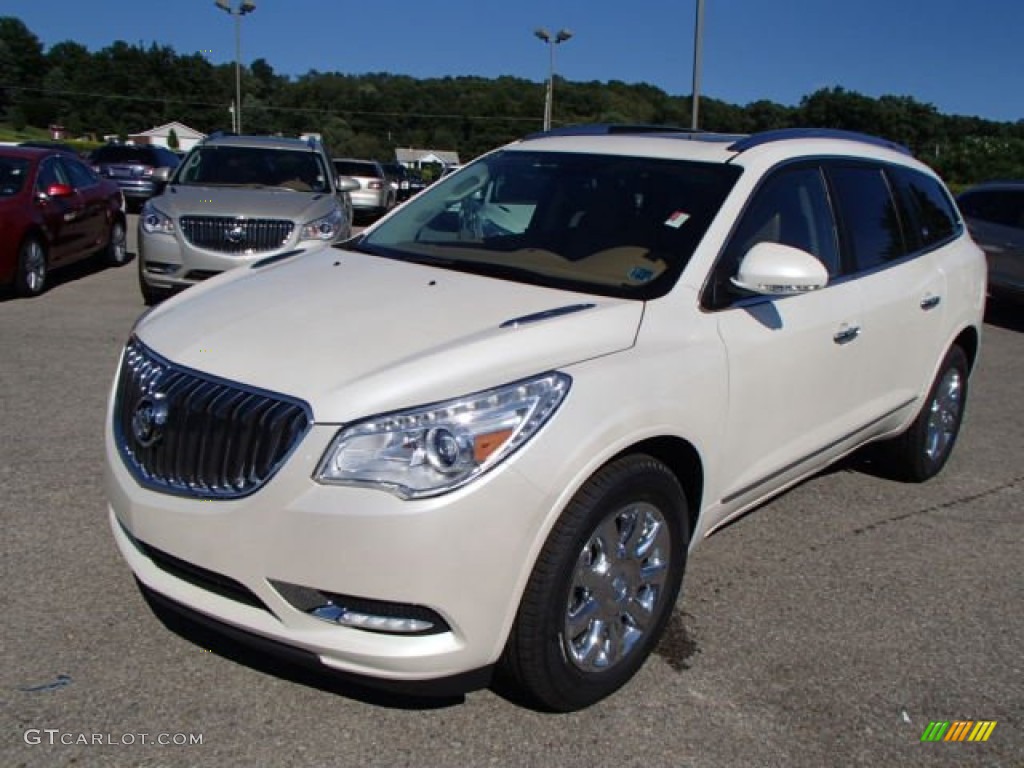 White Diamond Tricoat 2014 Buick Enclave Leather AWD Exterior Photo #85324433