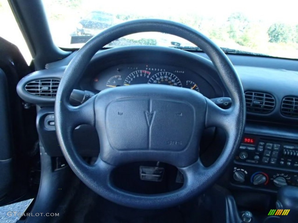 1997 Pontiac Sunfire SE Coupe Graphite Steering Wheel Photo #85324643