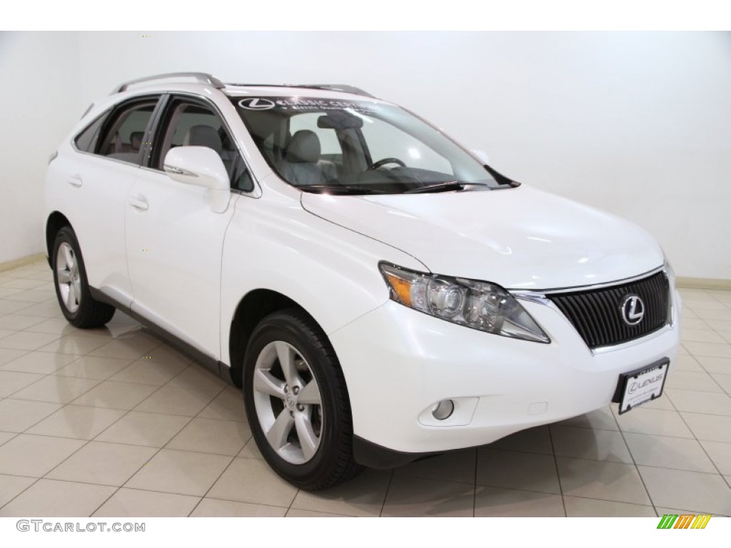 2010 RX 350 AWD - Starfire White Pearl / Light Gray/Espresso Birds-Eye Maple photo #1