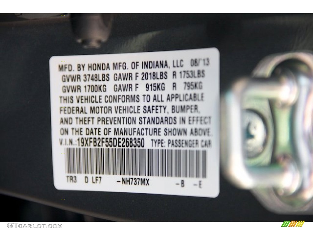 2013 Civic LX Sedan - Polished Metal Metallic / Gray photo #18