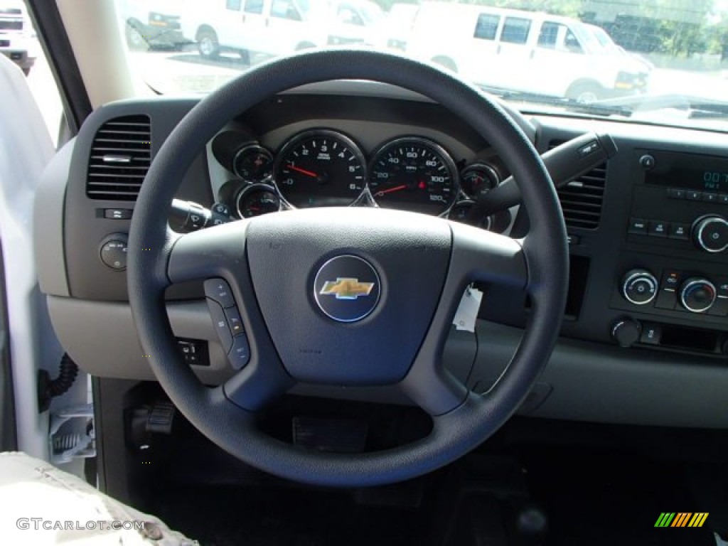 2014 Chevrolet Silverado 3500HD WT Regular Cab Utility Truck Dark Titanium Steering Wheel Photo #85328477