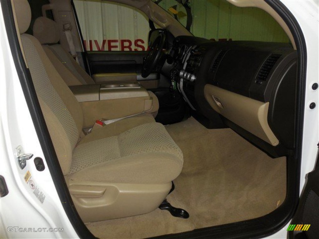 2011 Tundra CrewMax - Super White / Sand Beige photo #15