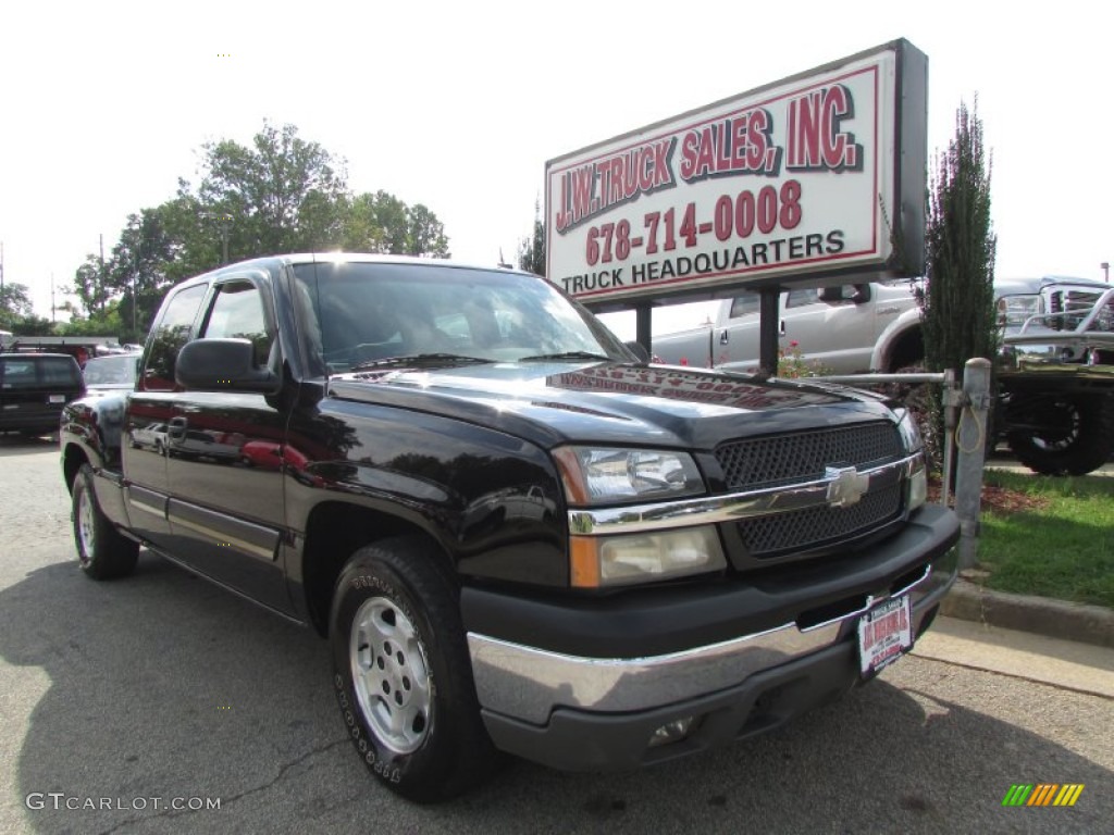 2003 Silverado 1500 LT Extended Cab - Black / Tan photo #11