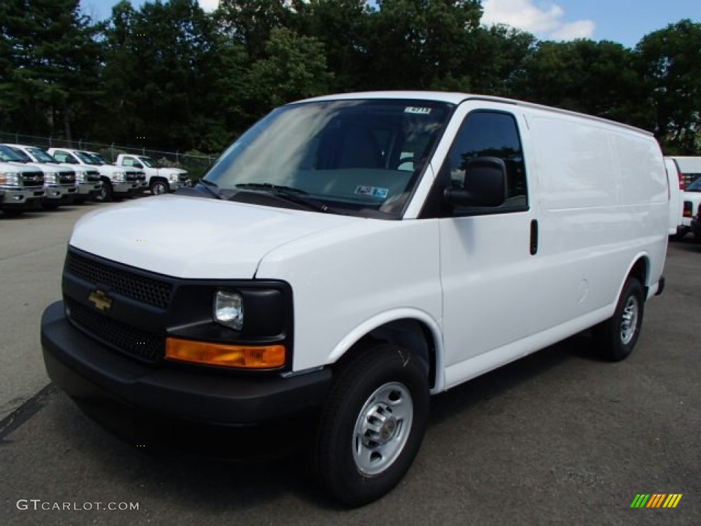 Summit White 2014 Chevrolet Express 2500 Cargo WT Exterior Photo #85329867