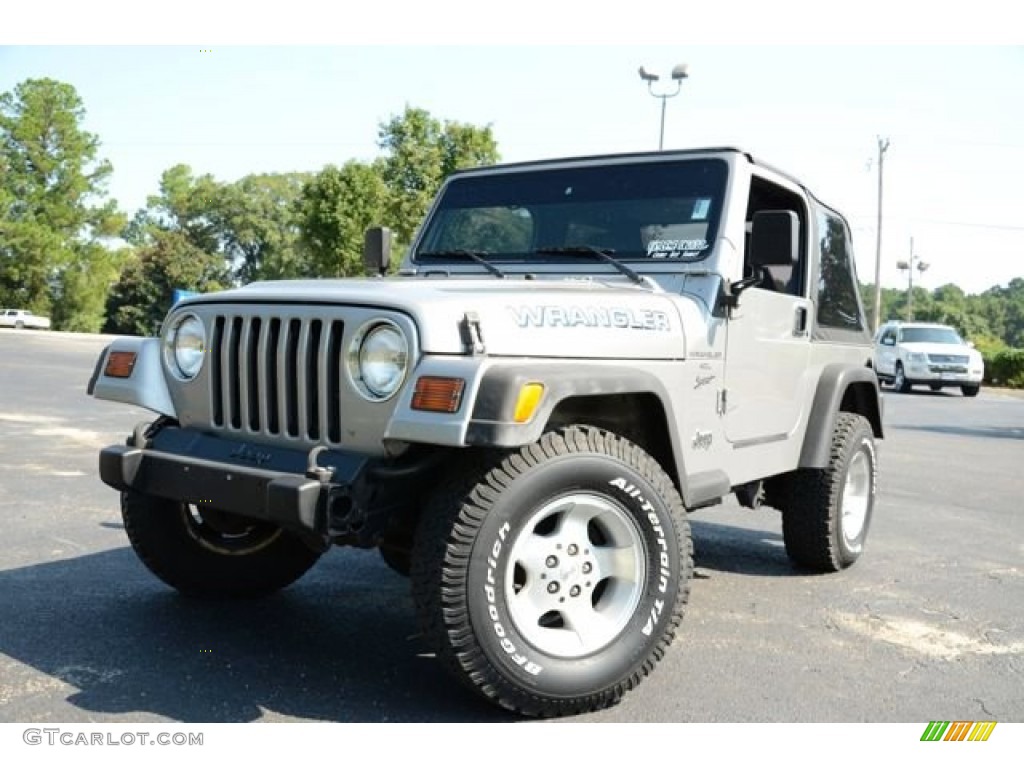 2001 Wrangler Sport 4x4 - Silverstone Metallic / Agate Black photo #1