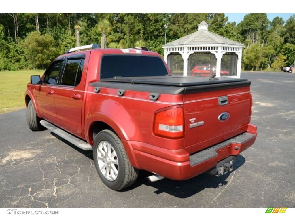 2007 Explorer Sport Trac Limited - Red Fire / Dark Charcoal/Camel photo #8