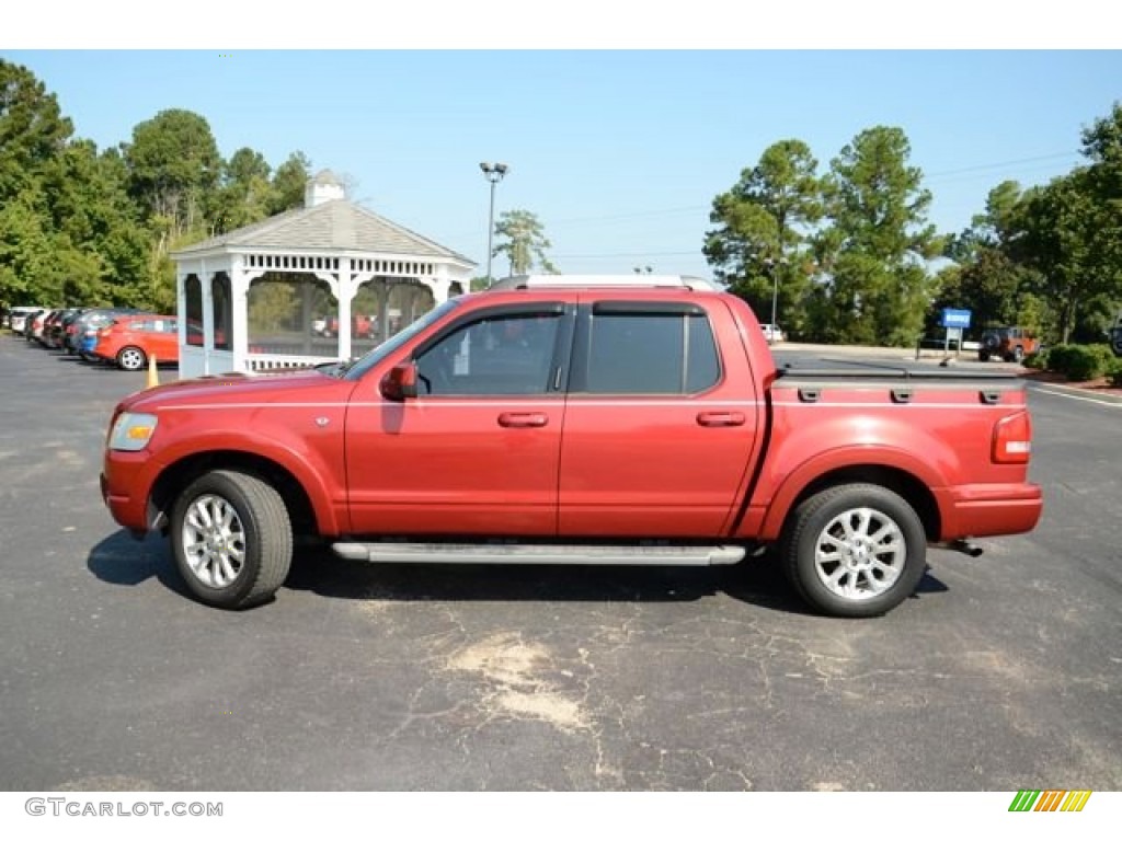 2007 Explorer Sport Trac Limited - Red Fire / Dark Charcoal/Camel photo #9