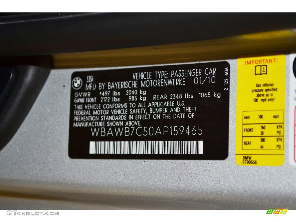 2010 3 Series 335i Coupe - Titanium Silver Metallic / Black photo #10