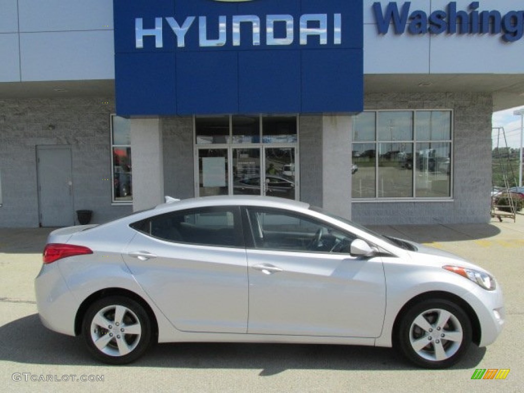 2012 Elantra GLS - Shimmering Silver / Gray photo #2