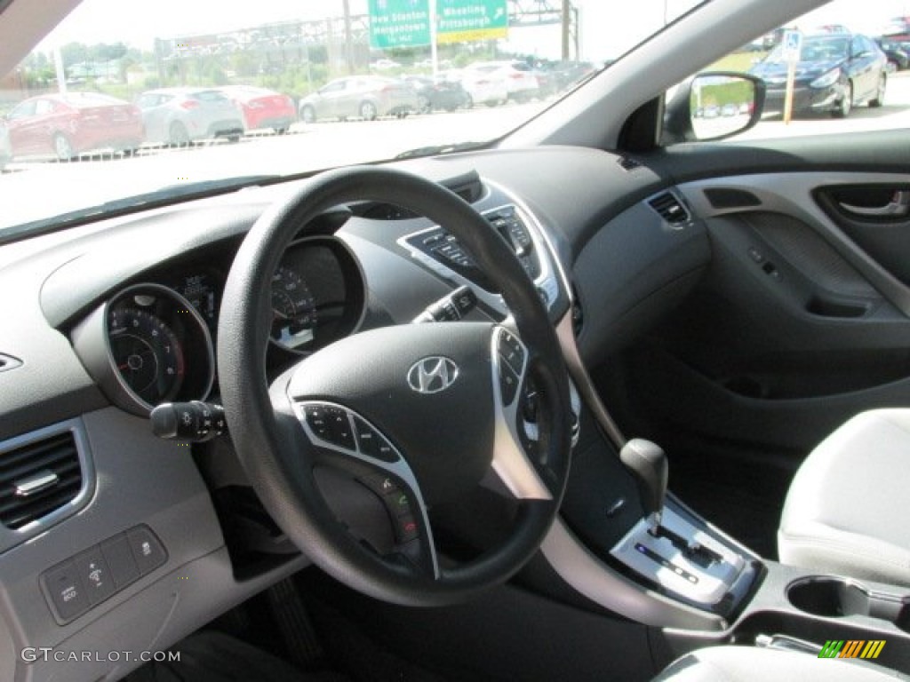 2012 Elantra GLS - Shimmering Silver / Gray photo #11