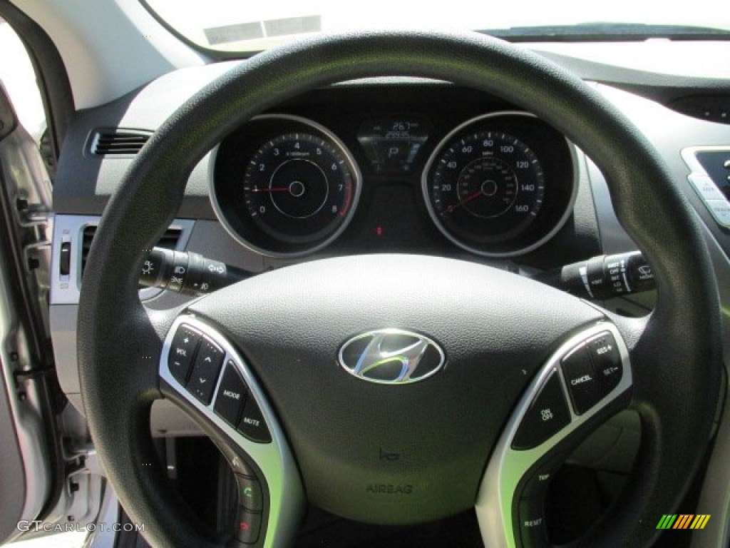 2012 Elantra GLS - Shimmering Silver / Gray photo #15