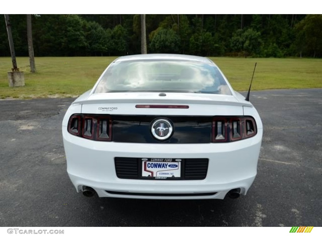 2014 Mustang V6 Premium Coupe - Oxford White / Medium Stone photo #6
