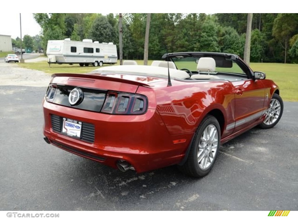 2014 Mustang V6 Premium Convertible - Ruby Red / Medium Stone photo #5