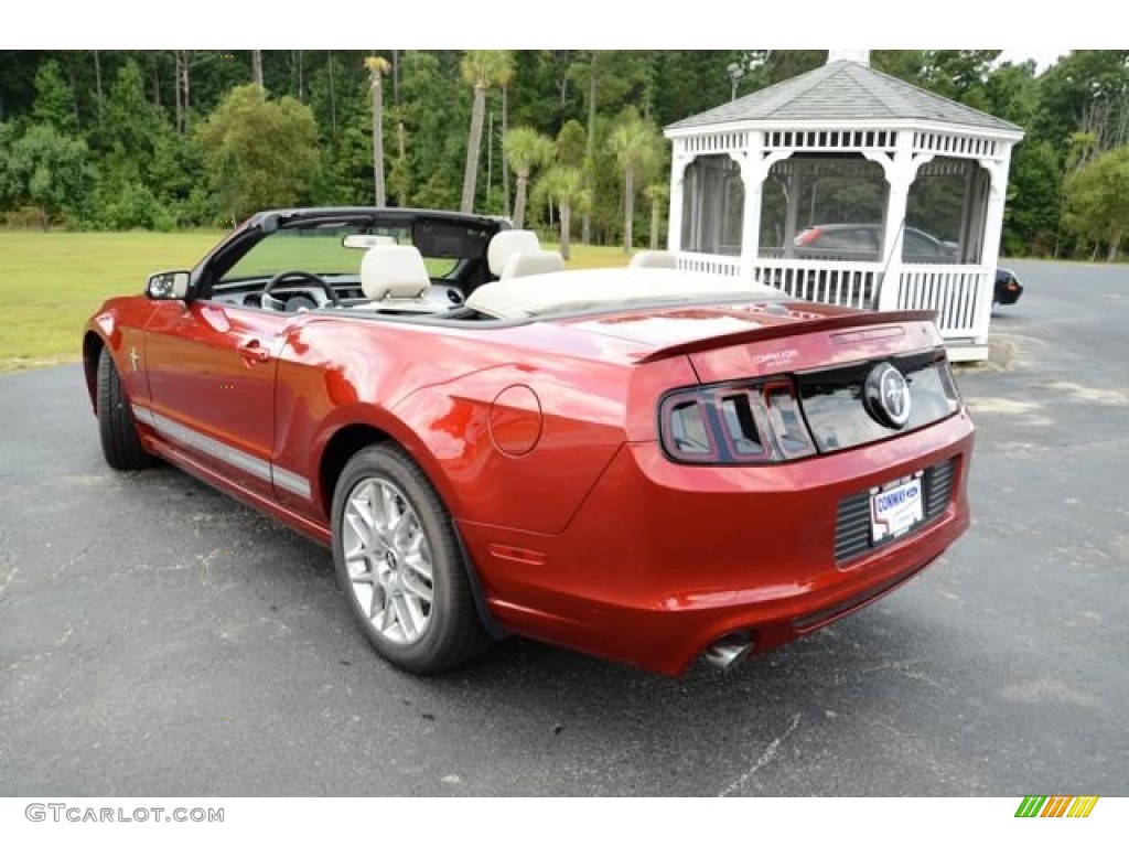 2014 Mustang V6 Premium Convertible - Ruby Red / Medium Stone photo #7