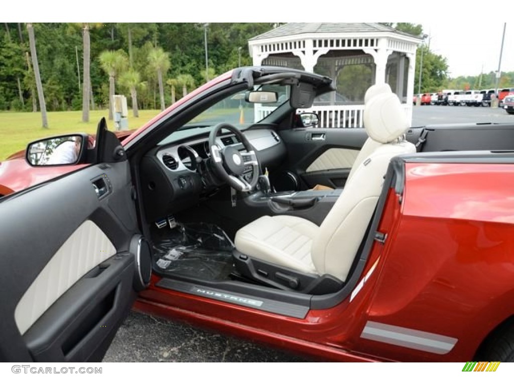 2014 Mustang V6 Premium Convertible - Ruby Red / Medium Stone photo #10