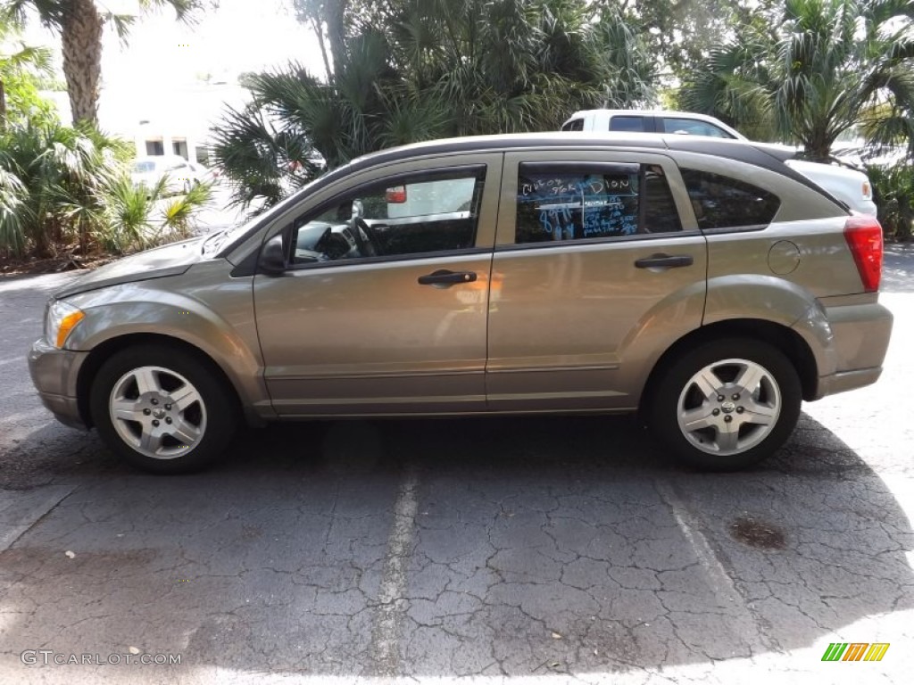 2008 Caliber SXT - Light Khaki Metallic / Pastel Pebble Beige photo #10