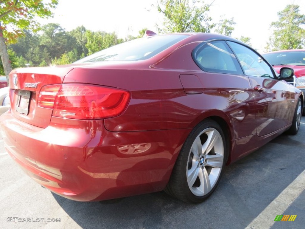 2011 3 Series 328i Coupe - Crimson Red / Black photo #3