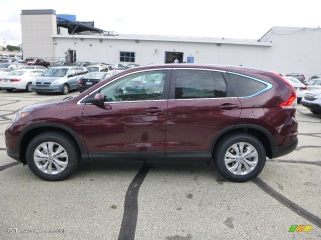 2014 CR-V EX AWD - Basque Red Pearl II / Gray photo #6