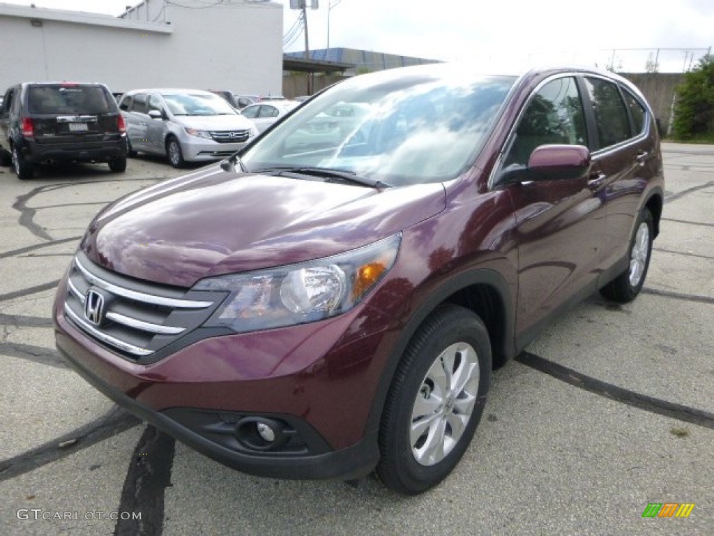 2014 CR-V EX AWD - Basque Red Pearl II / Gray photo #7