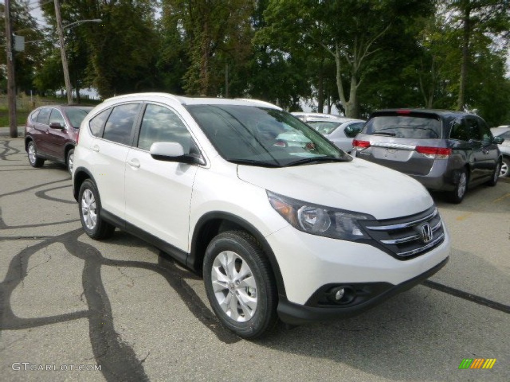 2014 CR-V EX-L AWD - White Diamond Pearl / Beige photo #1
