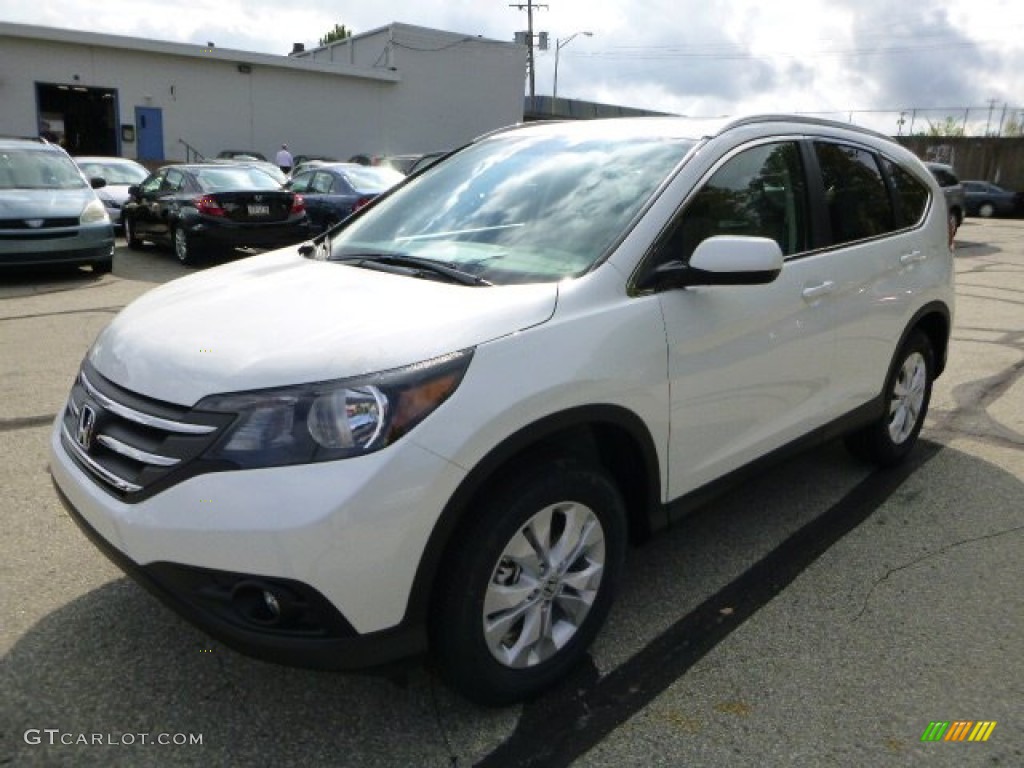 2014 CR-V EX-L AWD - White Diamond Pearl / Beige photo #7