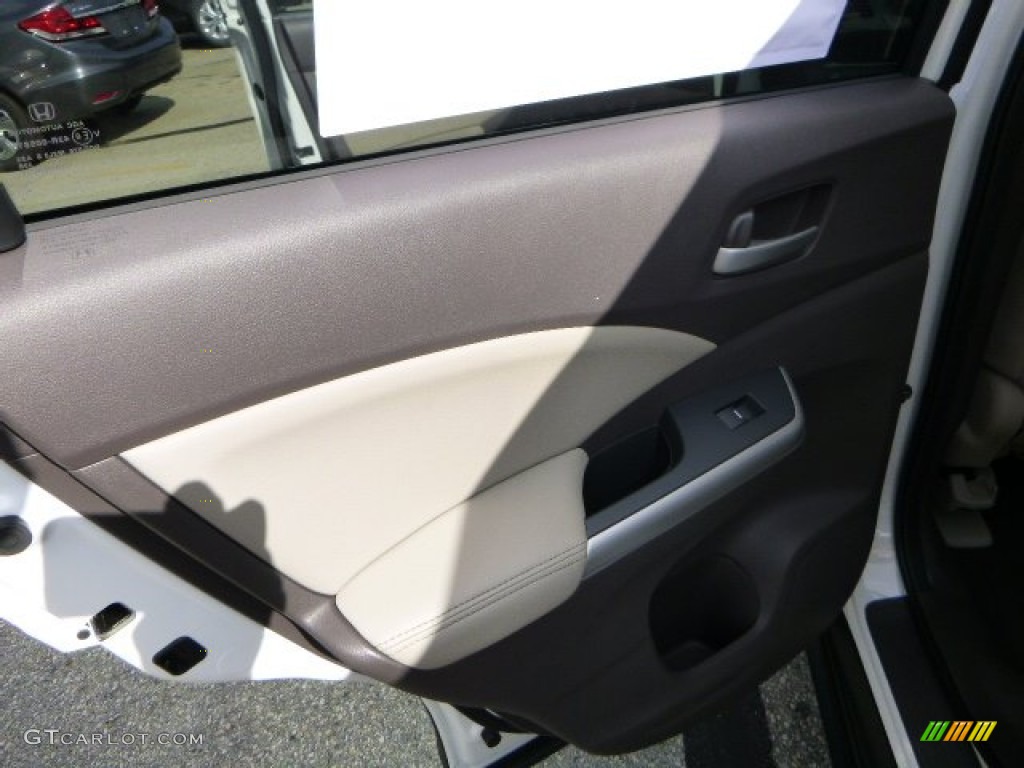 2014 CR-V EX-L AWD - White Diamond Pearl / Beige photo #13