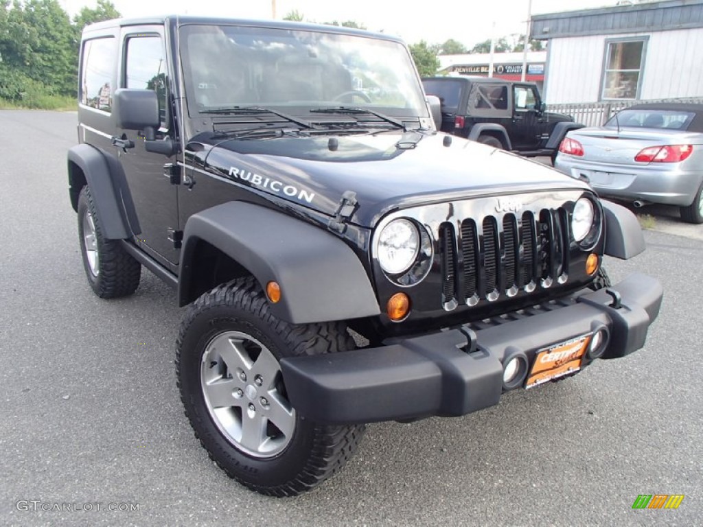 2012 Wrangler Rubicon 4X4 - Black / Black photo #3