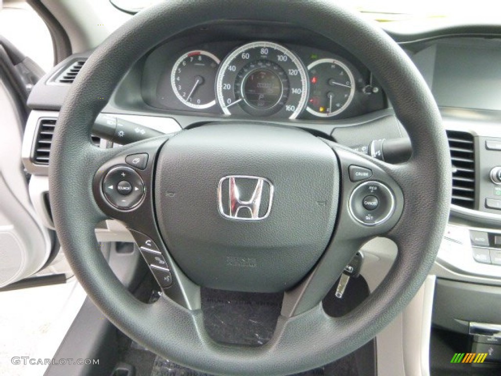 2014 Honda Accord LX Sedan Gray Steering Wheel Photo #85346396