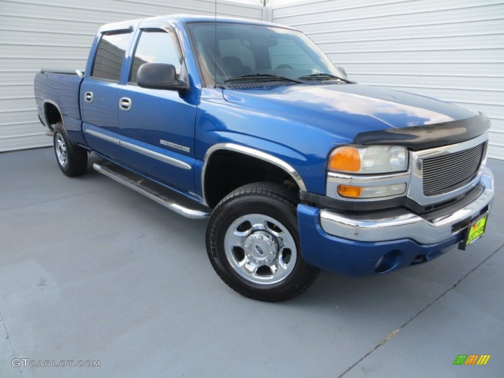 2004 Sierra 2500HD SLT Crew Cab - Marine Blue Metallic / Dark Pewter photo #2