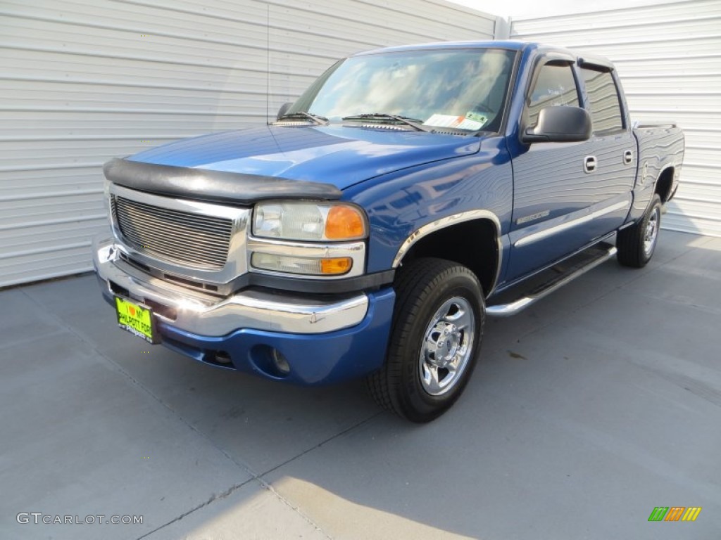 2004 Sierra 2500HD SLT Crew Cab - Marine Blue Metallic / Dark Pewter photo #7