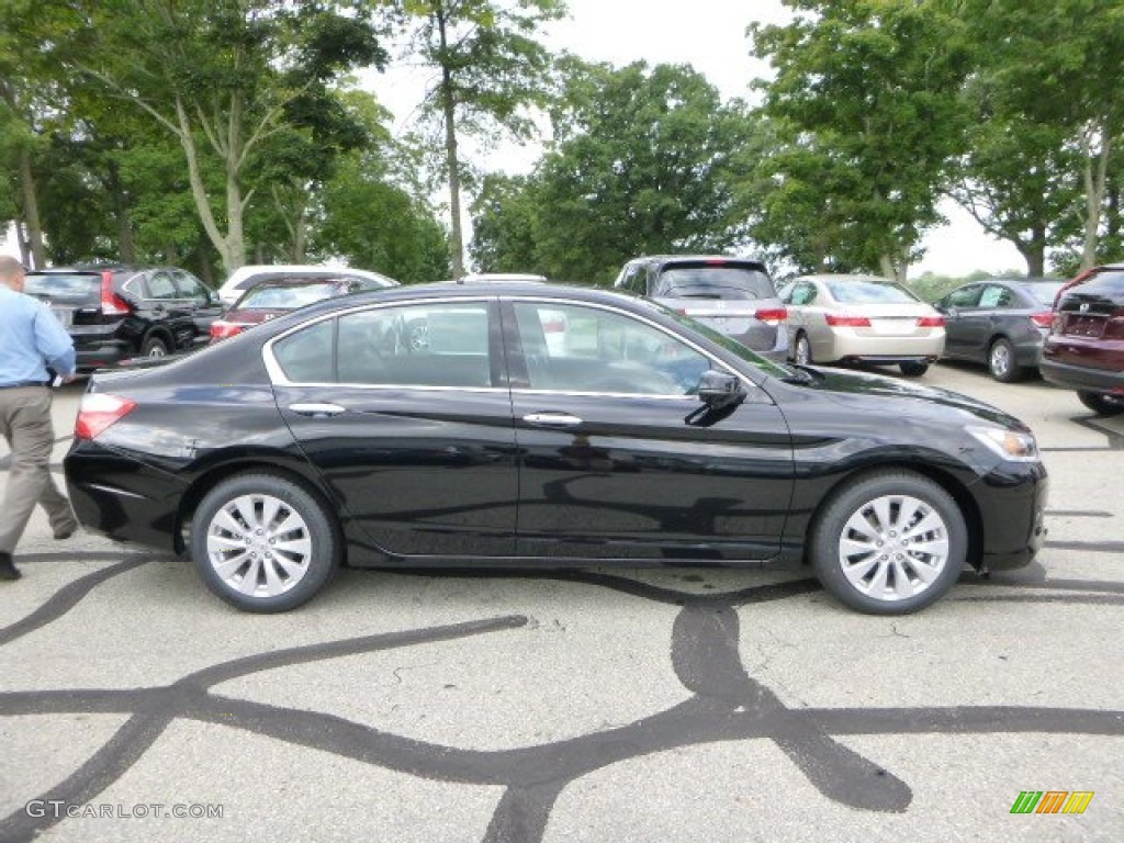 2014 Accord EX-L V6 Sedan - Crystal Black Pearl / Black photo #2