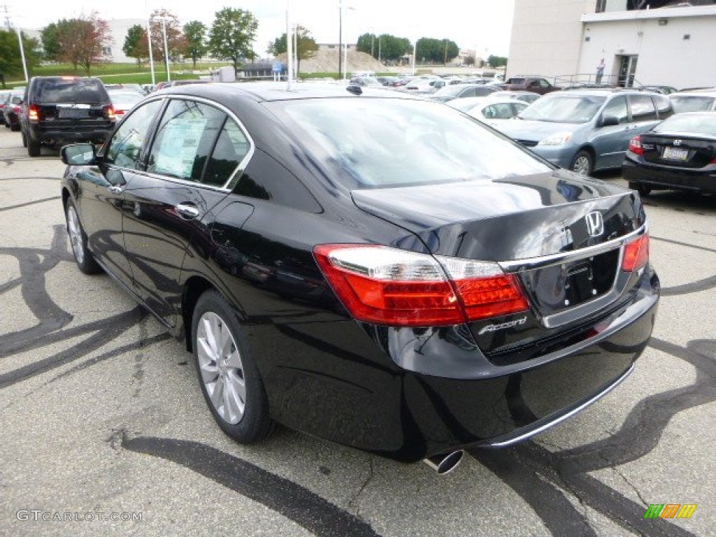 2014 Accord EX-L V6 Sedan - Crystal Black Pearl / Black photo #5