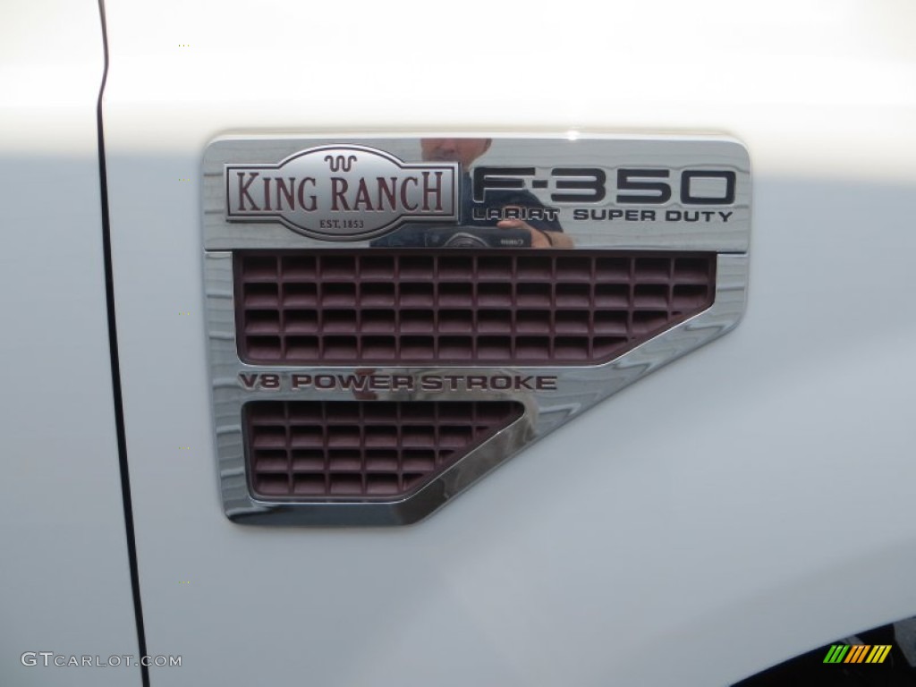 2008 F350 Super Duty King Ranch Crew Cab 4x4 Dually - Oxford White / Chaparral Brown photo #17