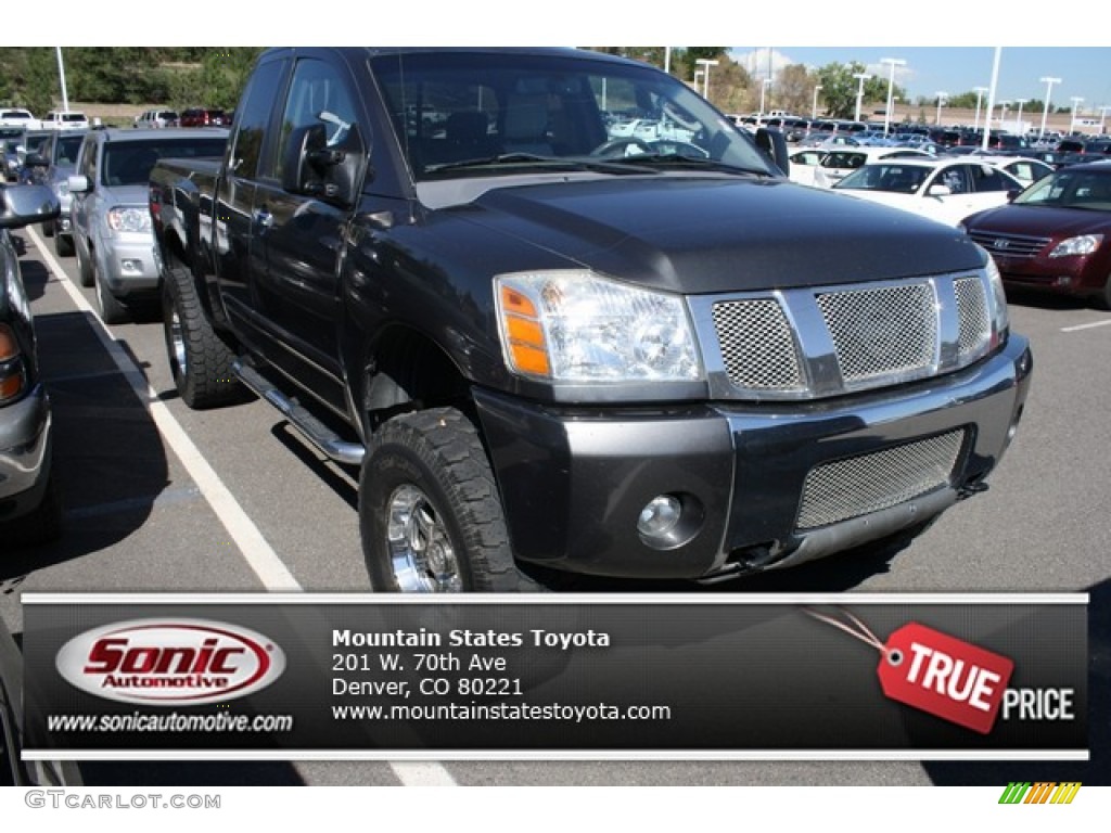 2006 Titan SE King Cab 4x4 - Smoke Gray / Steel Gray photo #1