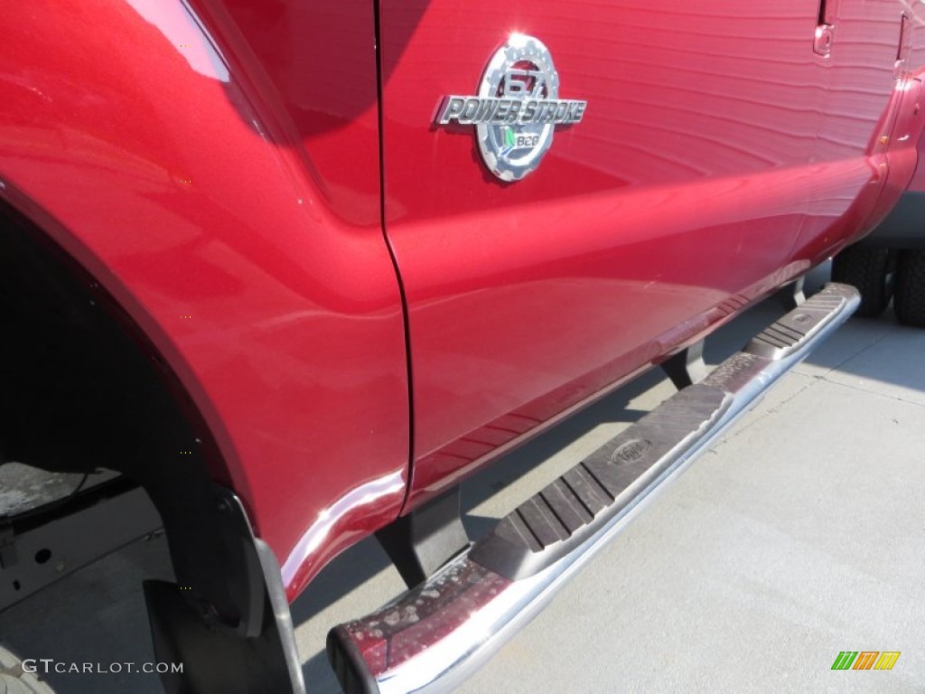 2014 F350 Super Duty Lariat Crew Cab 4x4 Dually - Ruby Red Metallic / Black photo #15