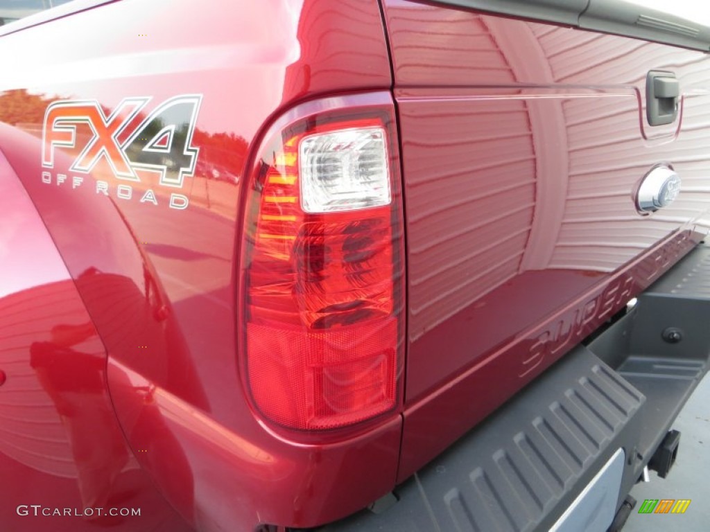 2014 F350 Super Duty Lariat Crew Cab 4x4 Dually - Ruby Red Metallic / Black photo #19