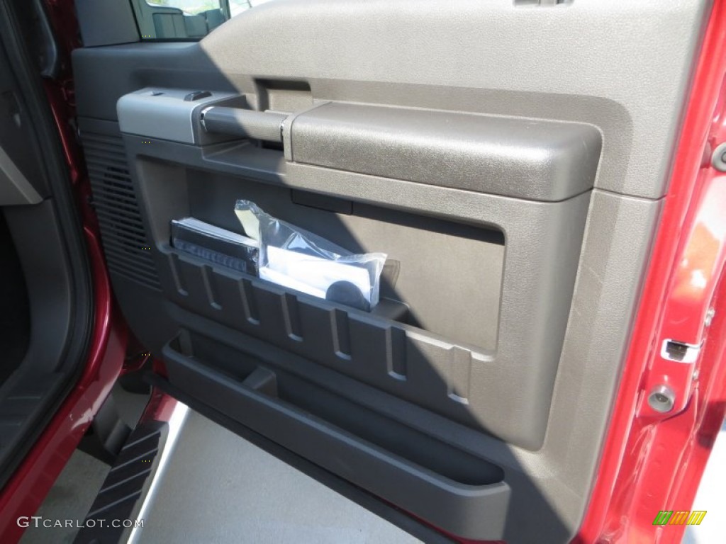 2014 F350 Super Duty Lariat Crew Cab 4x4 Dually - Ruby Red Metallic / Black photo #22
