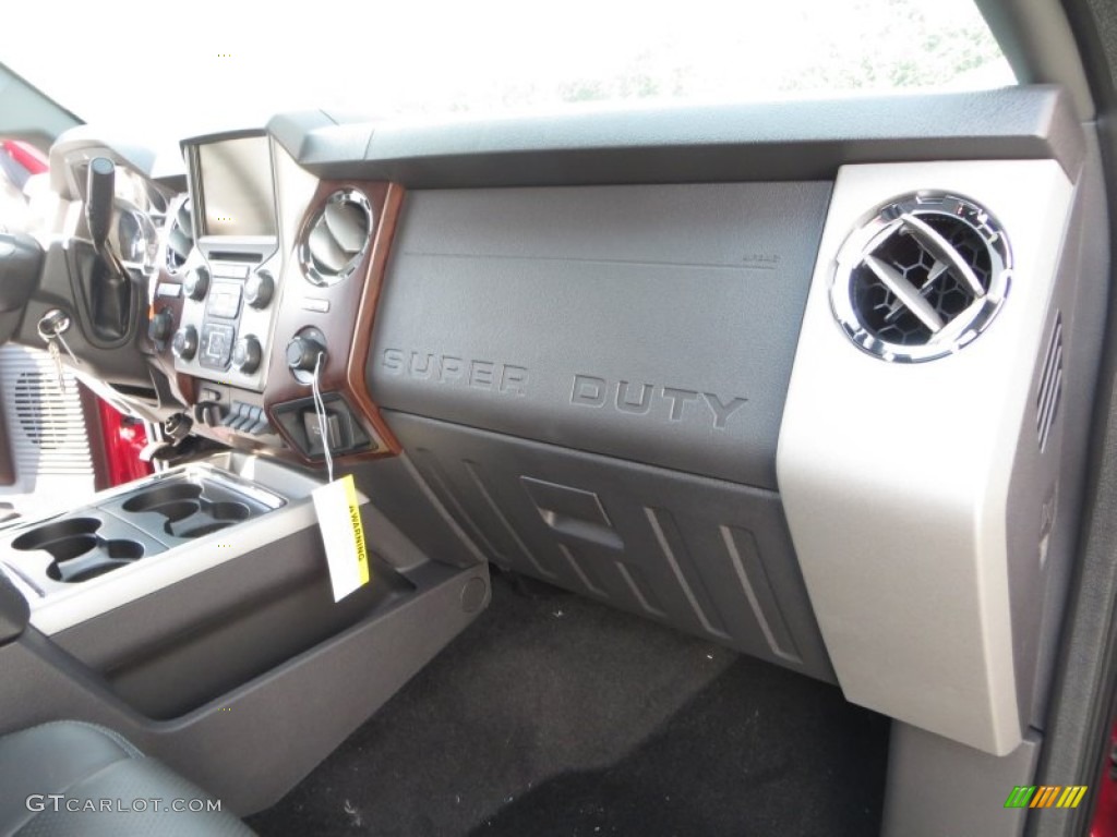2014 F350 Super Duty Lariat Crew Cab 4x4 Dually - Ruby Red Metallic / Black photo #23