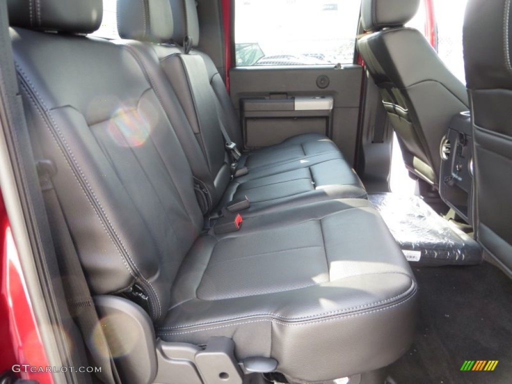 2014 F350 Super Duty Lariat Crew Cab 4x4 Dually - Ruby Red Metallic / Black photo #26