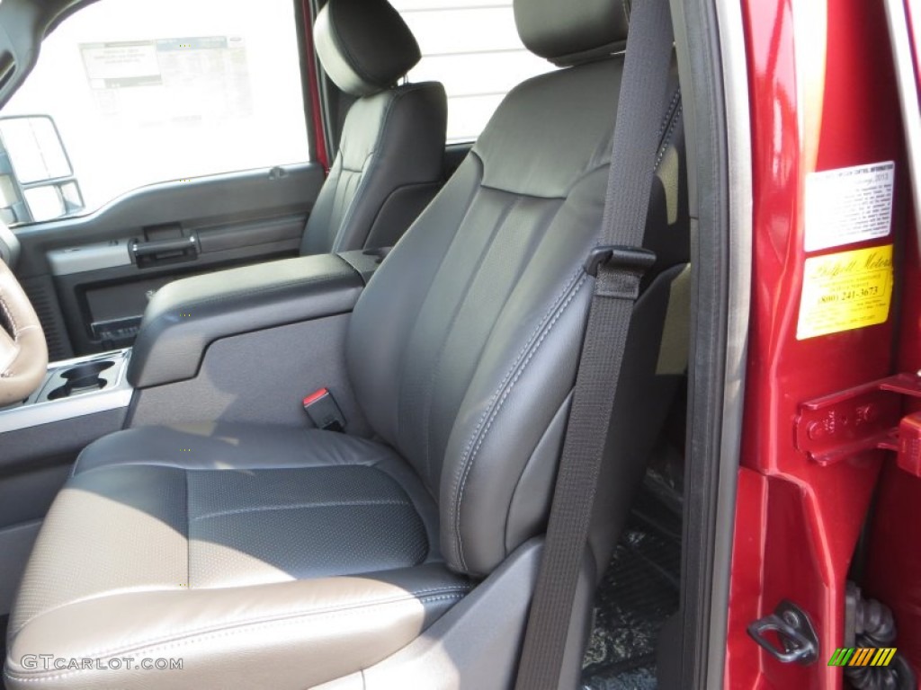 2014 F350 Super Duty Lariat Crew Cab 4x4 Dually - Ruby Red Metallic / Black photo #29