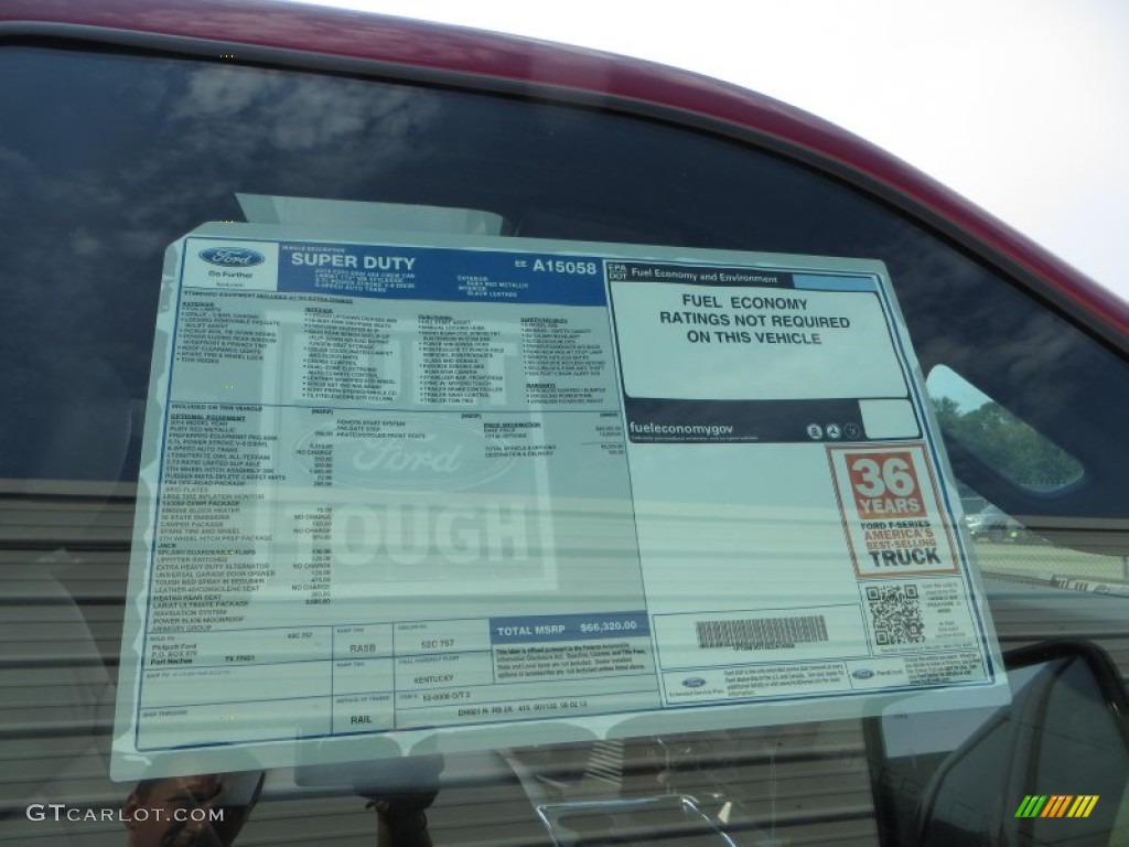 2014 Ford F350 Super Duty Lariat Crew Cab 4x4 Dually Window Sticker Photos