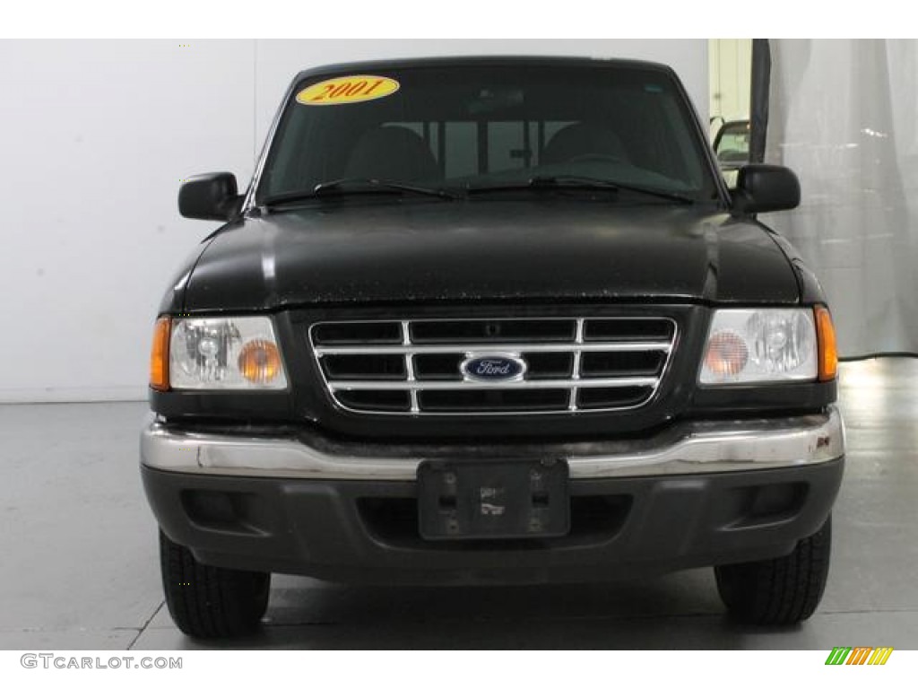 2001 Ranger XLT SuperCab - Black Clearcoat / Dark Graphite photo #3