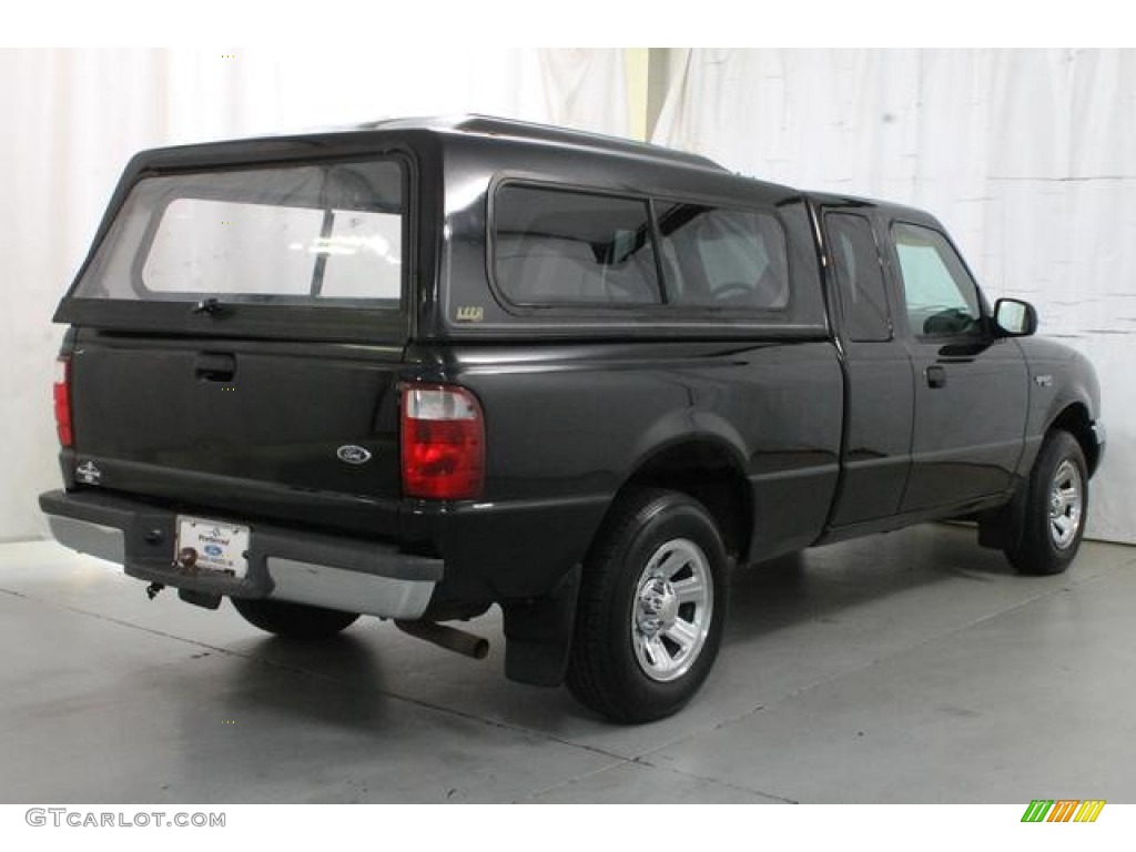 2001 Ranger XLT SuperCab - Black Clearcoat / Dark Graphite photo #6