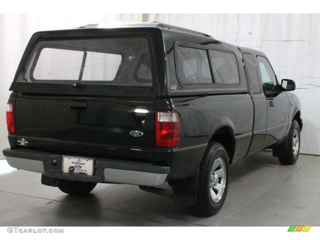 2001 Ranger XLT SuperCab - Black Clearcoat / Dark Graphite photo #7