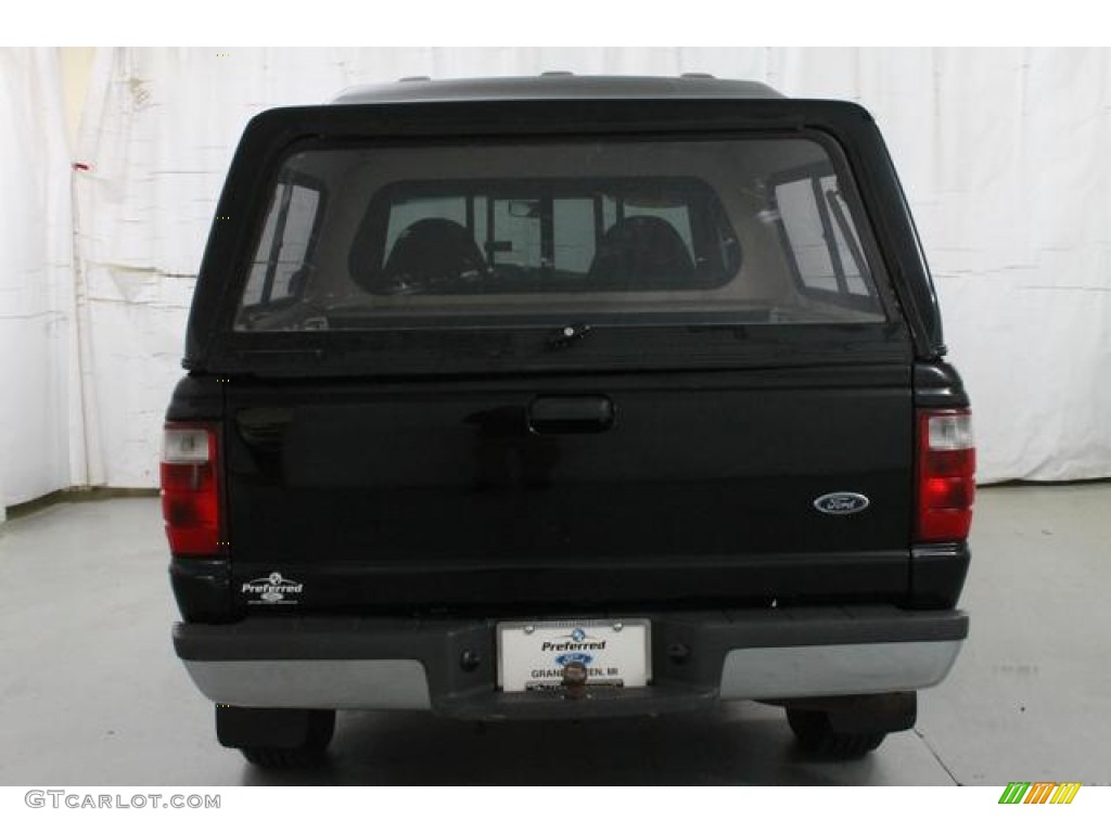 2001 Ranger XLT SuperCab - Black Clearcoat / Dark Graphite photo #8