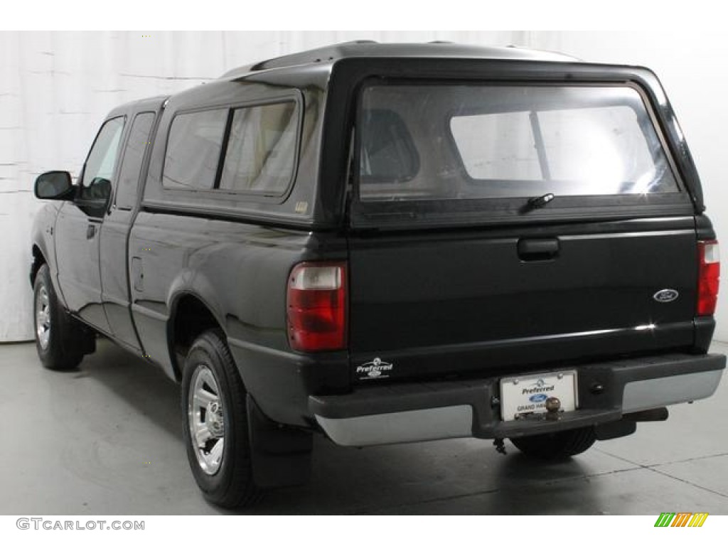 2001 Ranger XLT SuperCab - Black Clearcoat / Dark Graphite photo #9