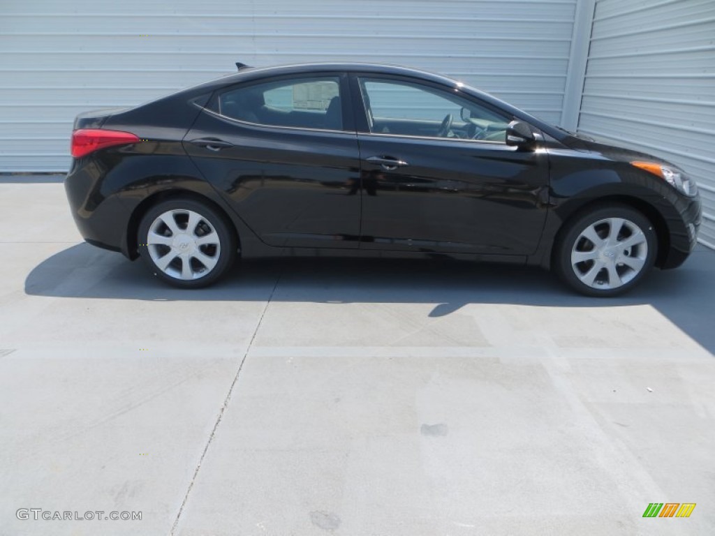 2013 Elantra Limited - Black / Black photo #3