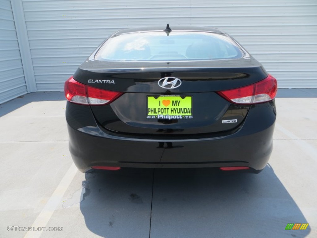 2013 Elantra Limited - Black / Black photo #5
